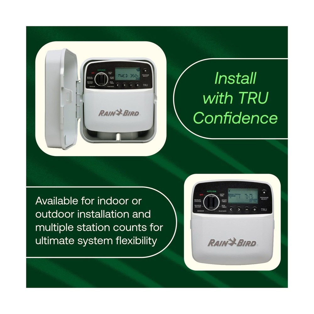 Rain Bird TRU6I Program-Based Indoor Irrigation Controller/Timer, WiFi Ready,...