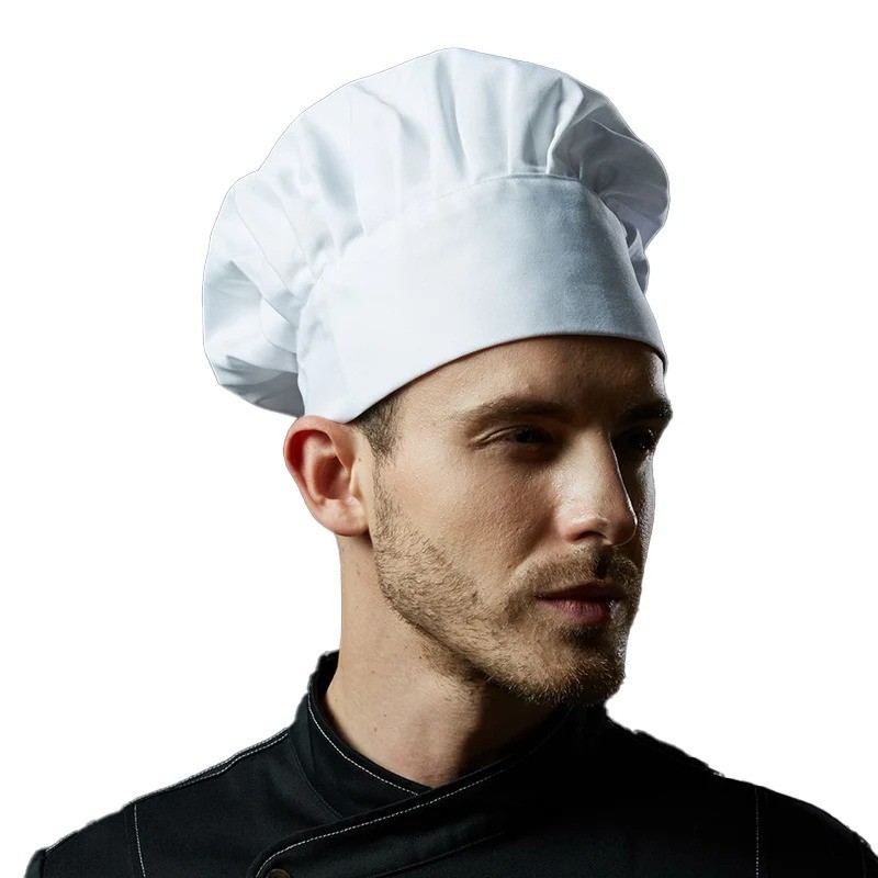 Adjustable Chef Hat Mushroom Cap Restaurant Kitchen Cooking Bakery Hotel