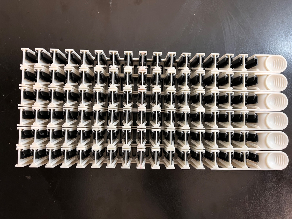 TECAN EVO Evolution Liquid Handler System: 96-position Sample Strip Rack/Carrier