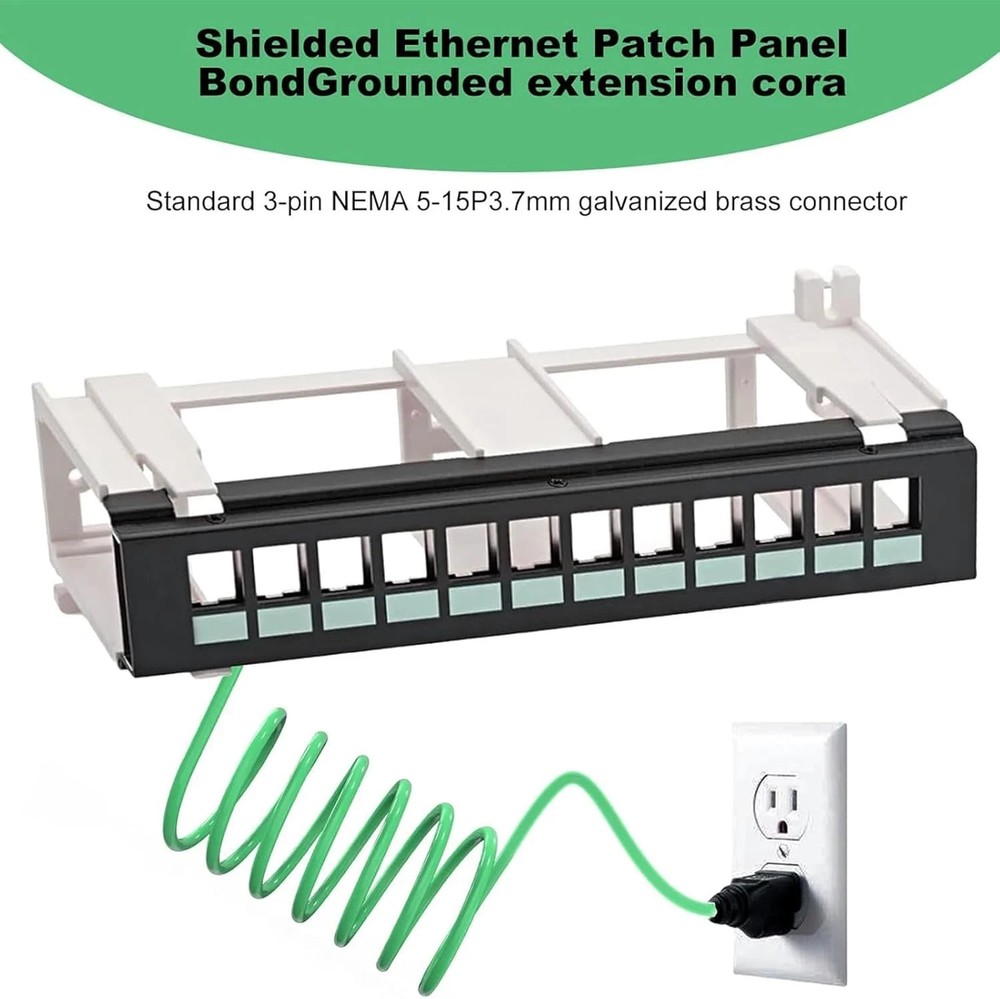 Shielded Ethernet Patch Panel Bond Ground Plug Adapter, Grounding Patches Earthi