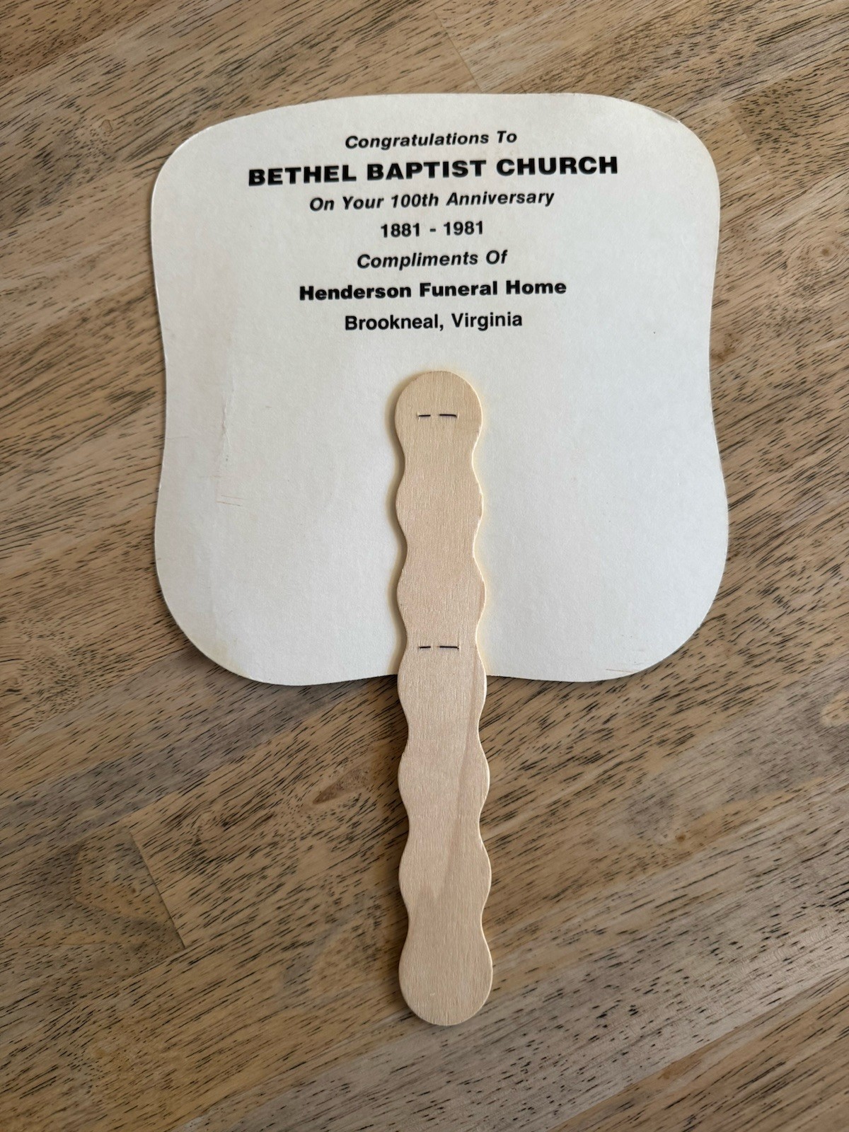 5 Vintage Hand Fans Grocery 1936 Church 1981 Jeweler VA Religious Hand Fans