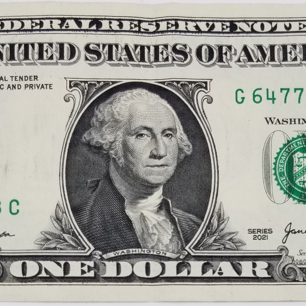 Federal Reserve Note MISALIGNMENT ERROR MISCUT $1 Dollar Chicago 2021