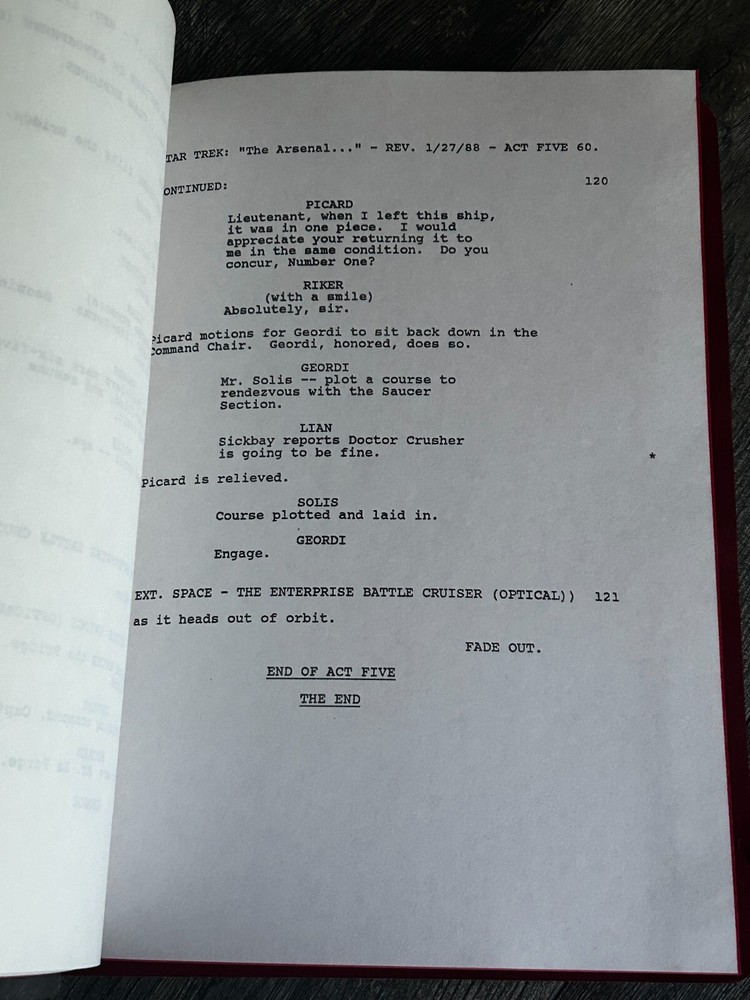 STAR TREK Script The Next Generation Arsenal Of Freedom 3rd Revision Final Draft