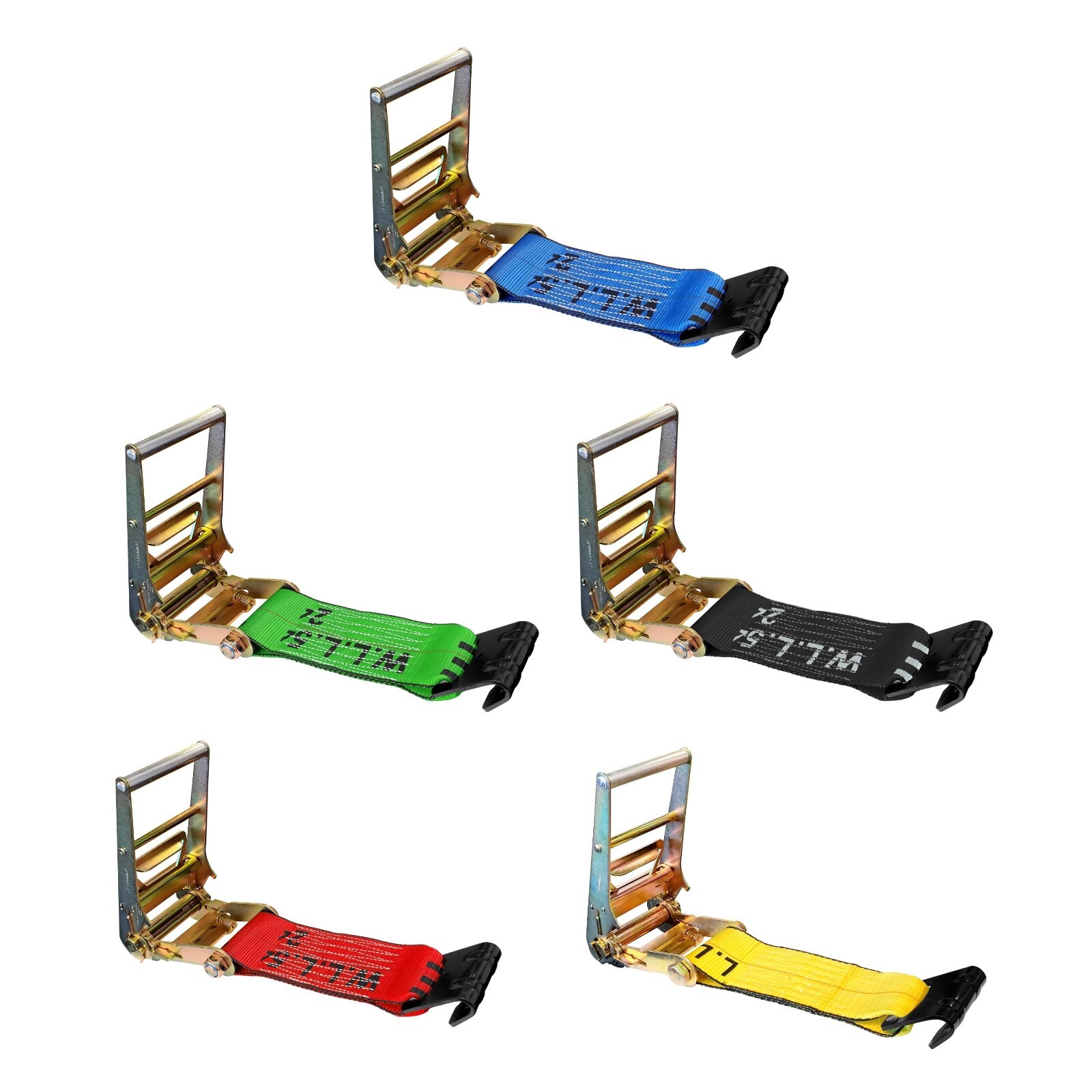 USA 3" 4" Replacement Ratchet Tie Down Short Fixed End Strap w/Flat Hook 5400 LB