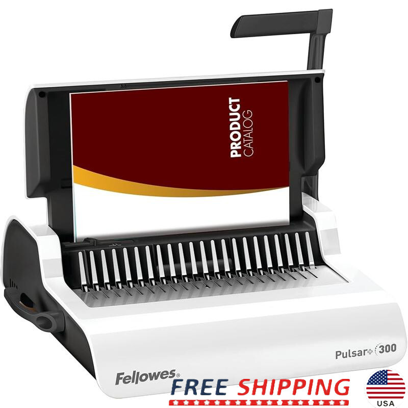 Binding Machine Comb Binder Punches 20 Sheets Binds 300 Sheets Edge Guide Tray