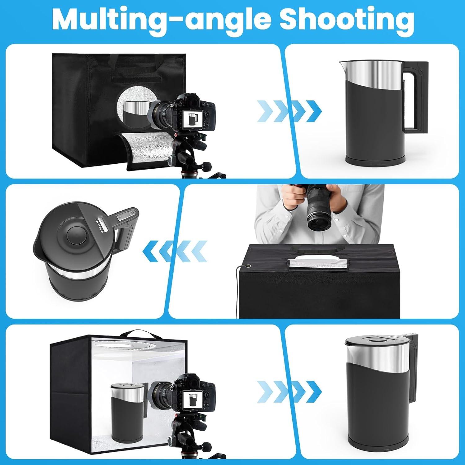 Light Box,Light Box Photography,16"x16"Photo Box,Photo Light Box 120 LEDs Lights