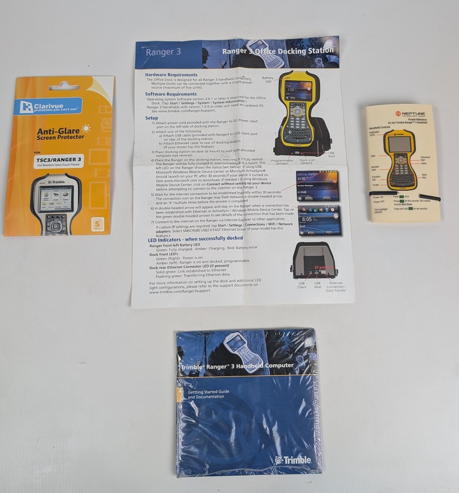 Trimble Ranger 3 TSC3 97660-02A Data, Dock Charger-Clean Boot/Works Great