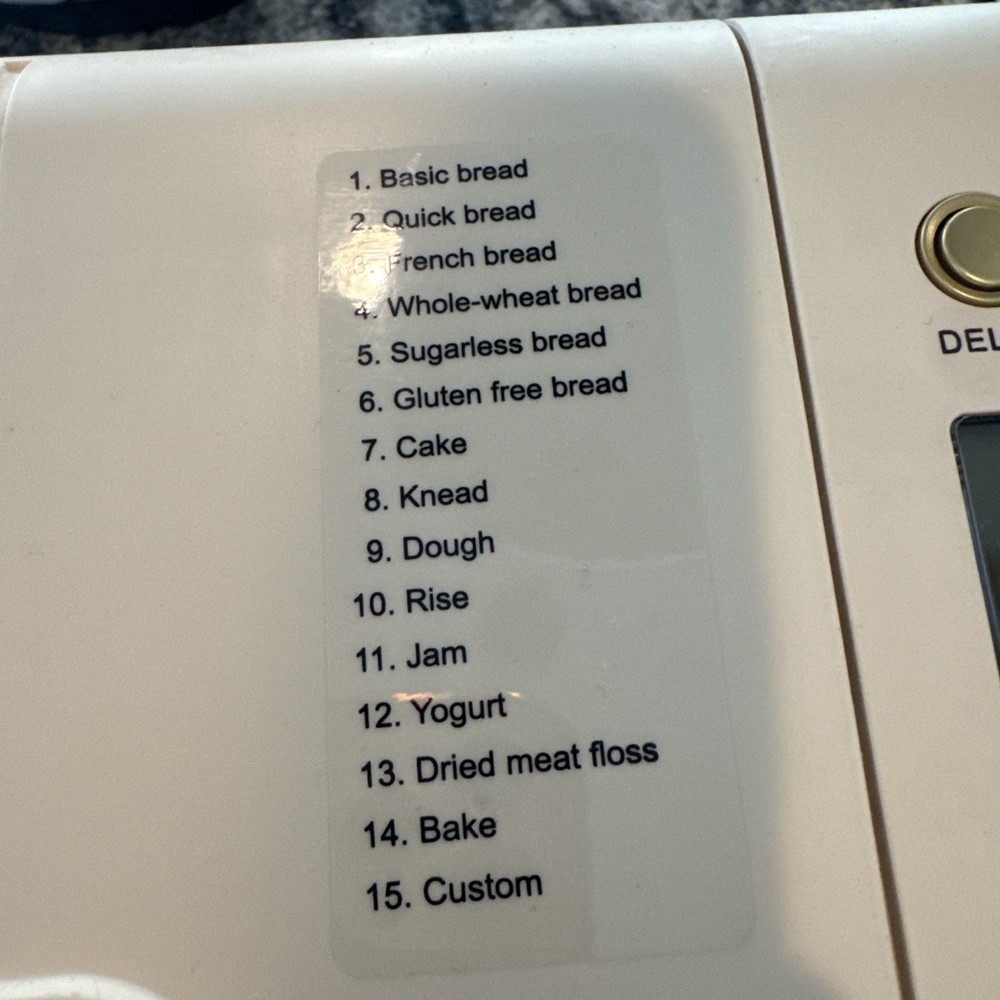 Neretva Automatic Bread Maker Ivory Gold Countertop Machine