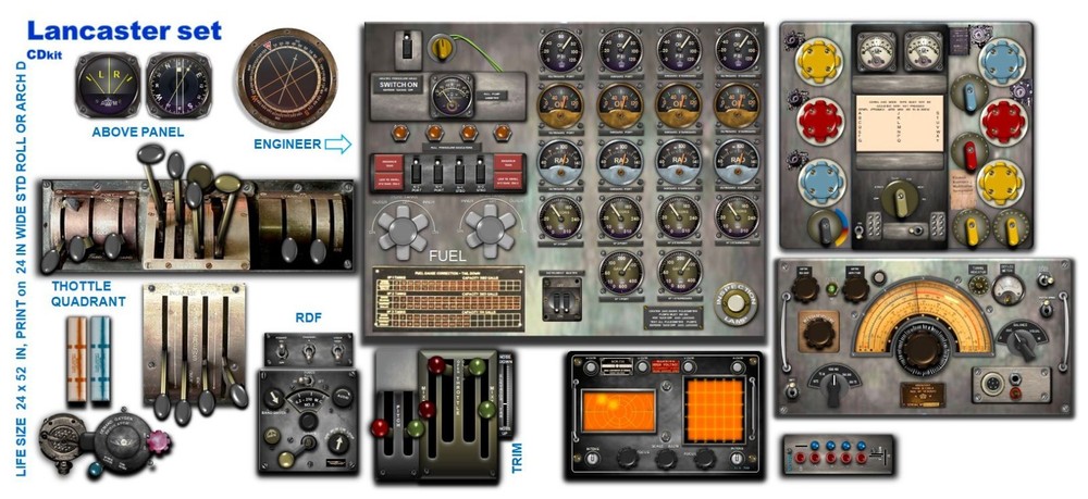 AVRO LANCASTER COCKPIT instrument panel CDkit
