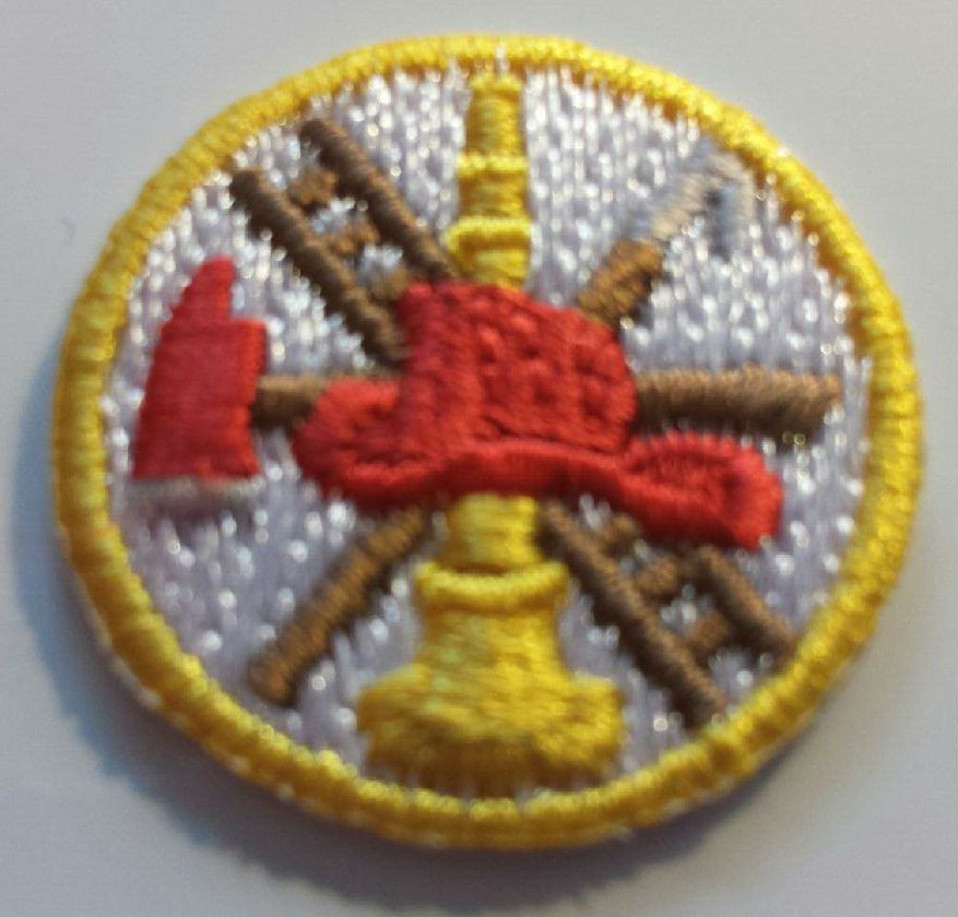 Patch Firefighter 1 bugle with helmet / hatchet collar patch  fire