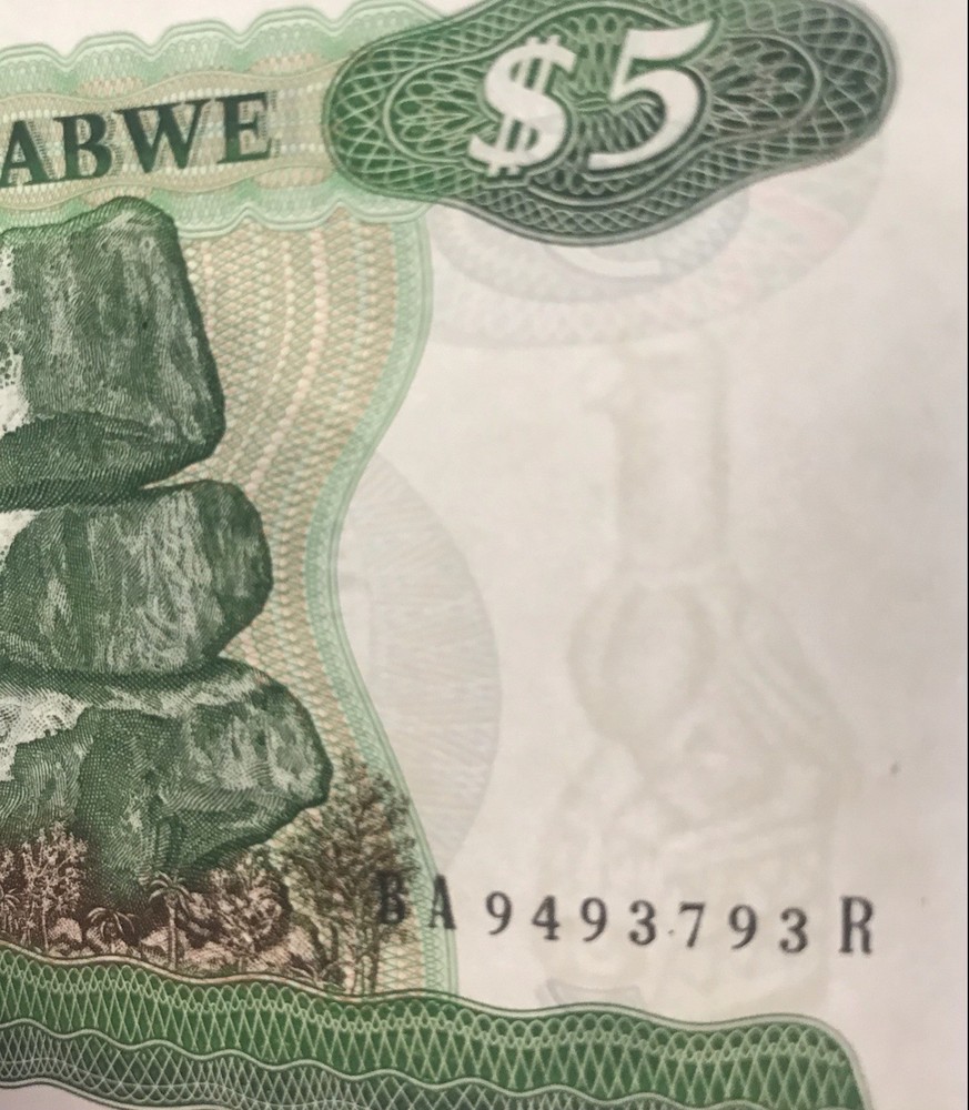 Zimbabwe 5 Dollars 1994 P-2e UNC