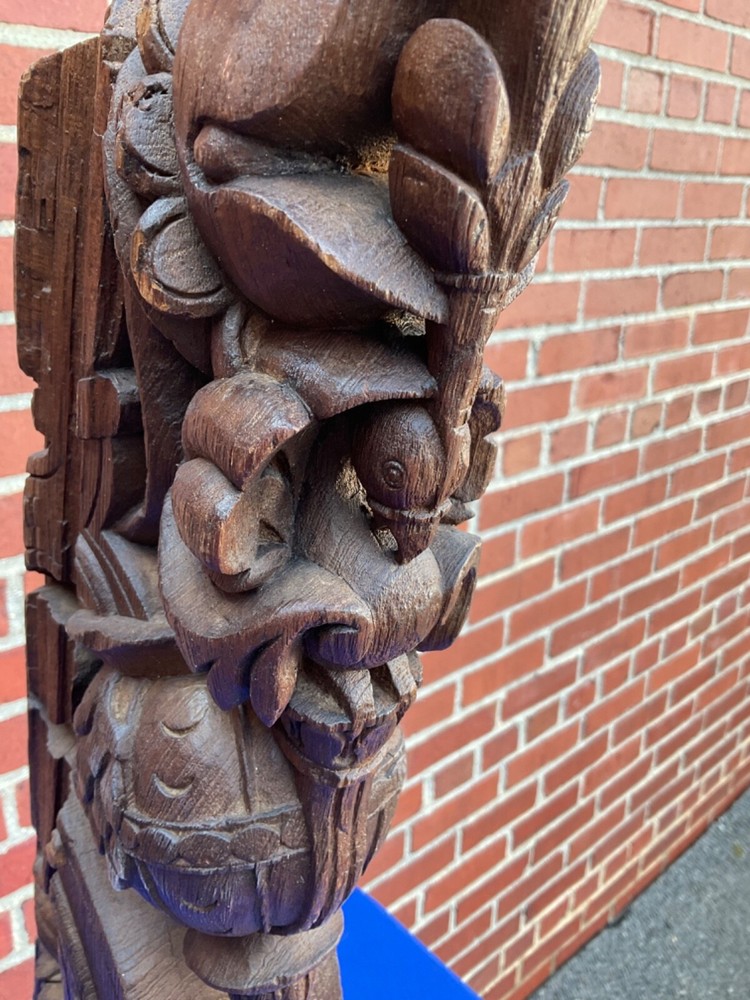 Antique Carved Architectural Element On Stand
