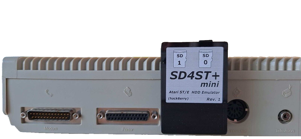 SD4ST+ Mini hard disk drive HDD for Atari ST STE 2x micro SD card + RTC