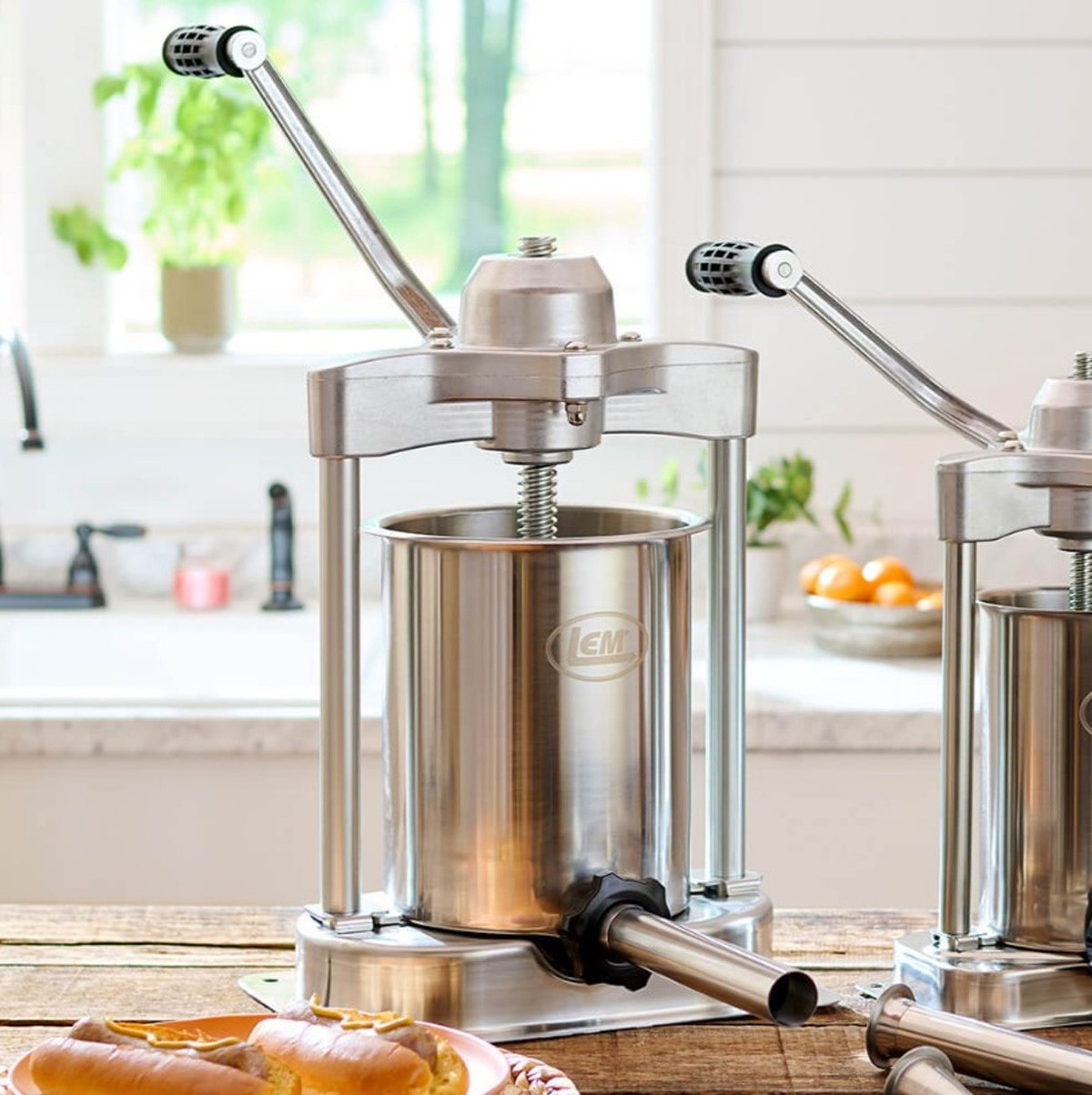 LEM 15 lb Sausage Stuffer Meat Filler Stainless Steel Easy To Fill Single Gear