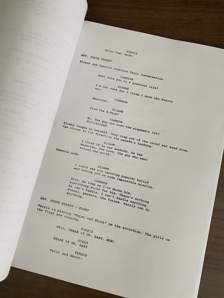 Ferris Bueller’s Day Off (1986) RARE Casting Agent Screenplay