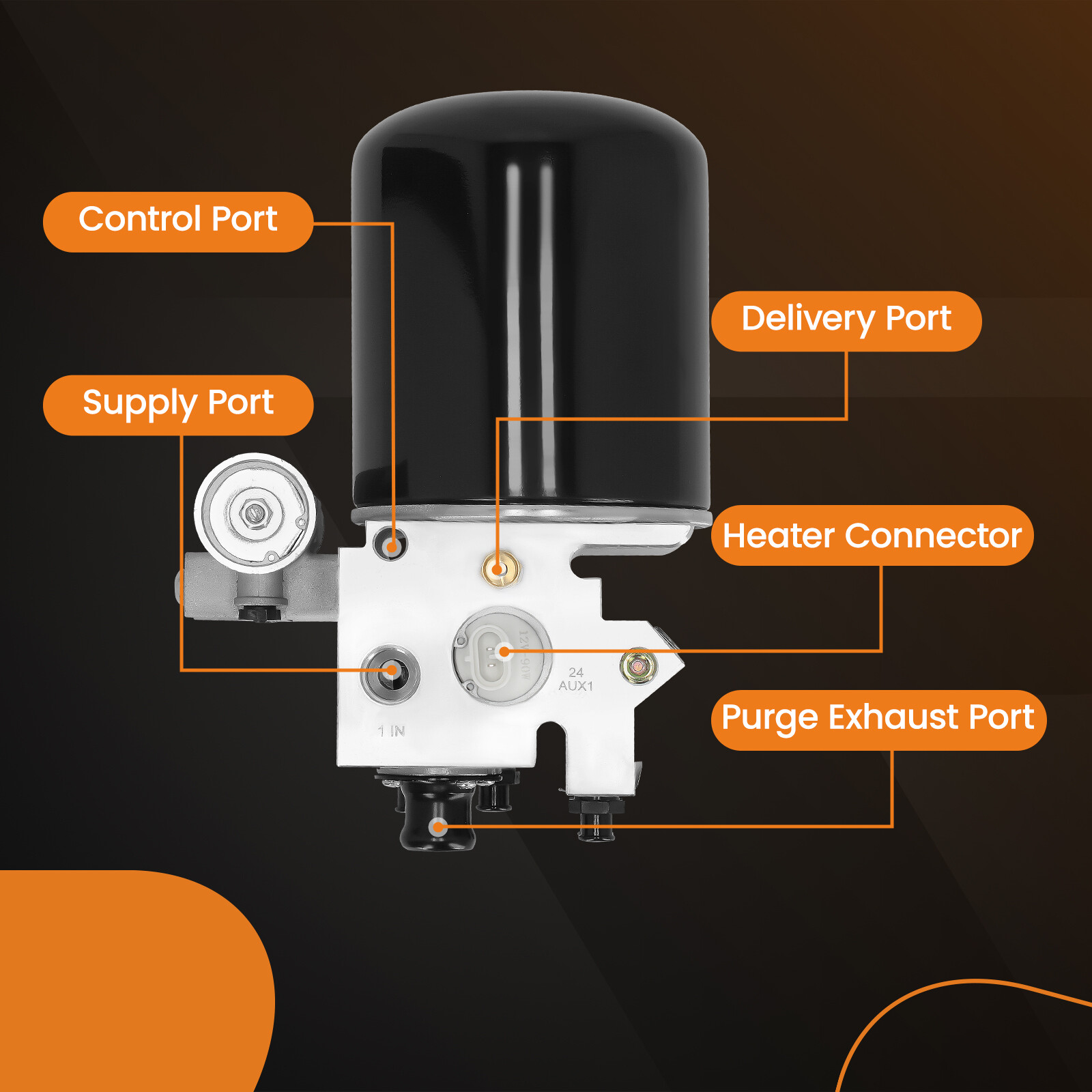 Air Dryer for Peterbilt, International12V Ref: Bendix 801266, 170.801266