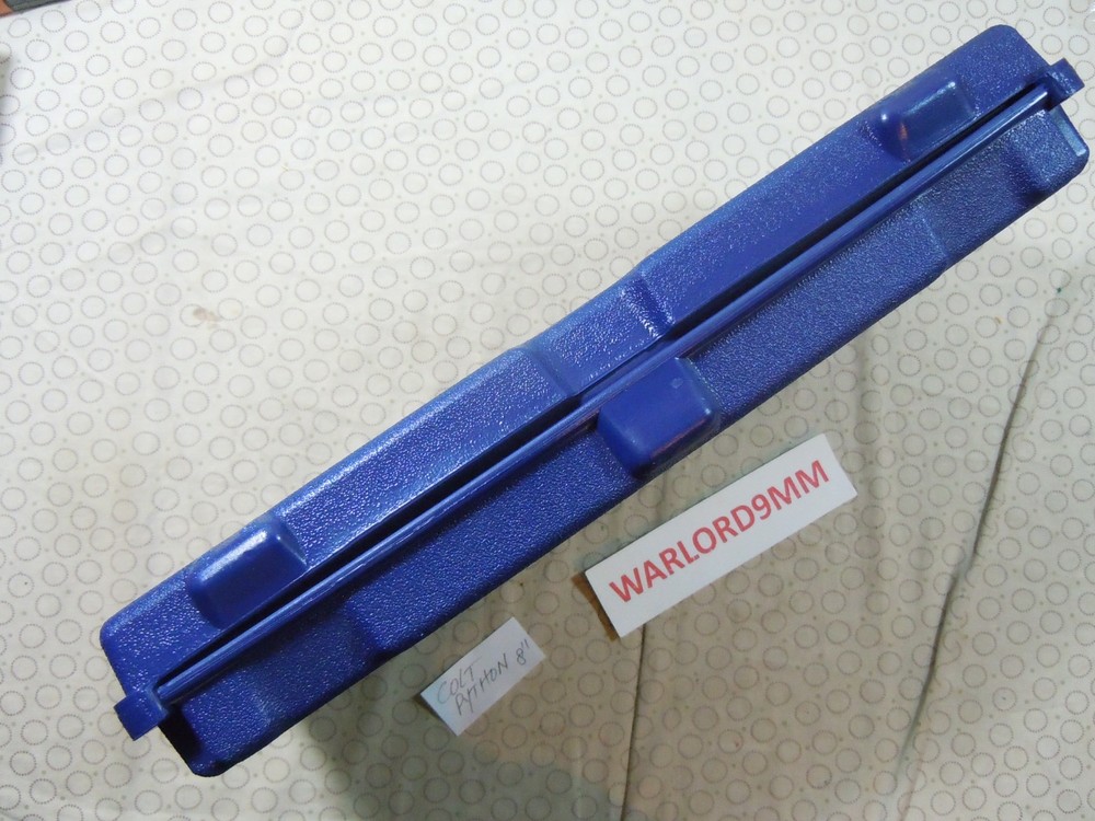 COLT PYTHON MOLDED FACTORY BLUE HARD CASE - 8 INCH..