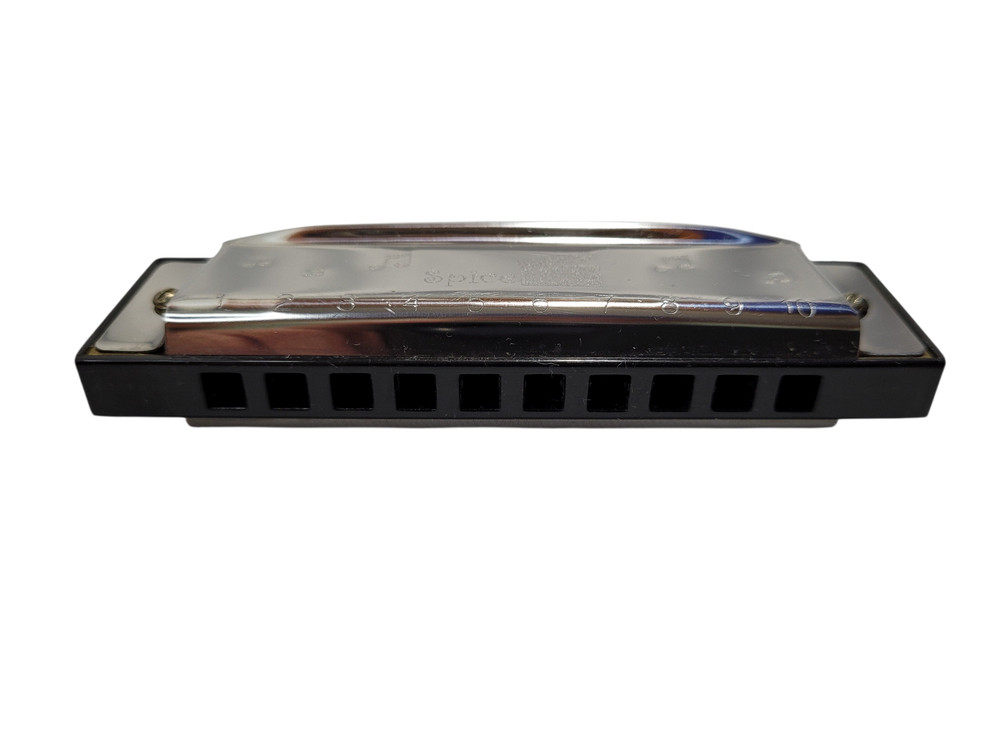 Spice Box Harmonica Key of CNo Case Beginner Silver Chrome Harmonica