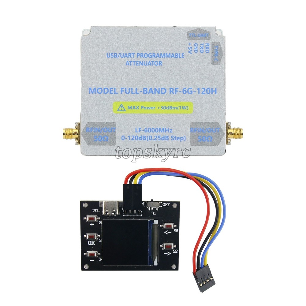 LF-6GHZ-120DB Bidirectional Digital Control RF Attenuator w/TFT Main Controller