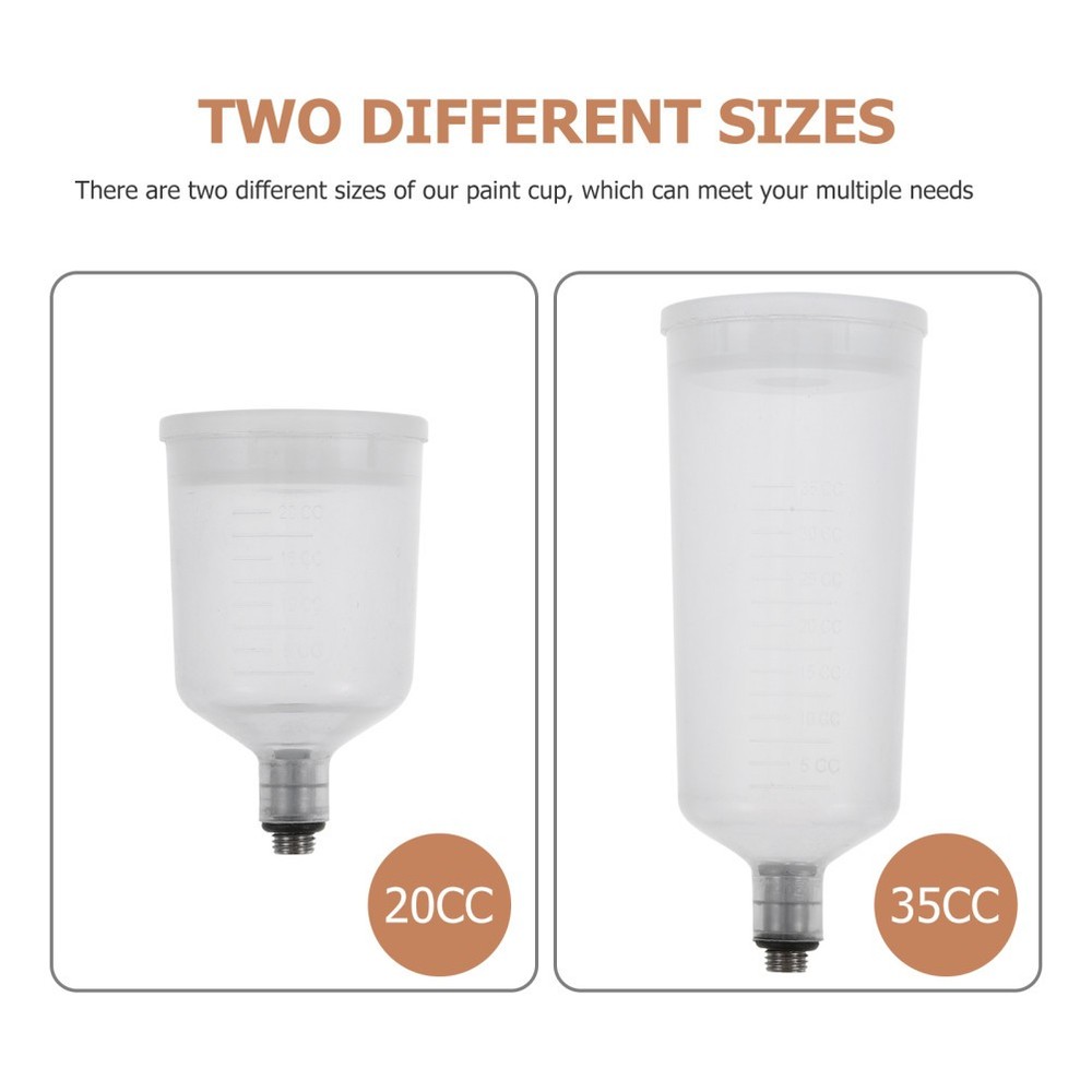 2 Pack Plastic Spray Paint Cup Pot Airbrush Replacement Part Container