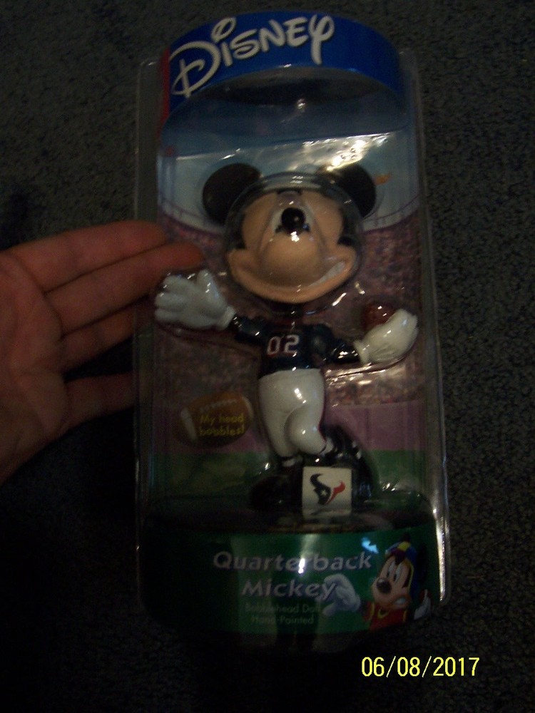 Disney Quarterback Mickey Mouse Bobblehead Hand Painted