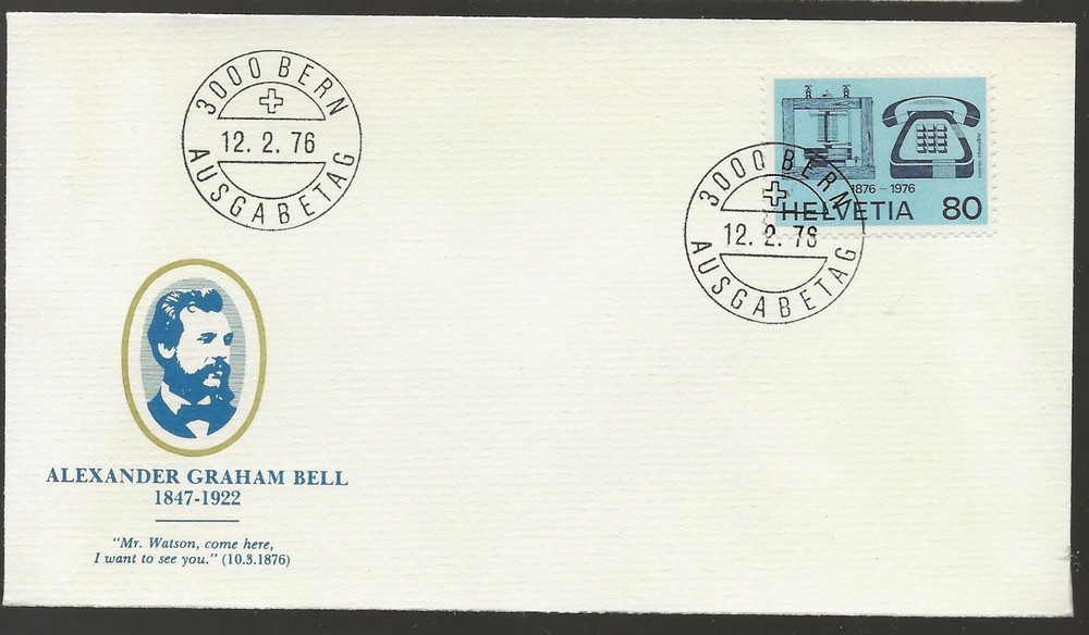 1976 Switzerland FDC Bell Issue