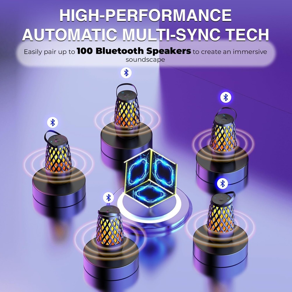 IXTECH Outdoor Bluetooth Speakers, Waterproof Portable Bluetooth Speaker 2 Pack