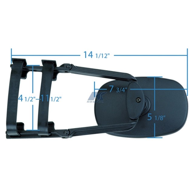 Fit System K Source 3791 Standard Universal Clip On Towing Mirror