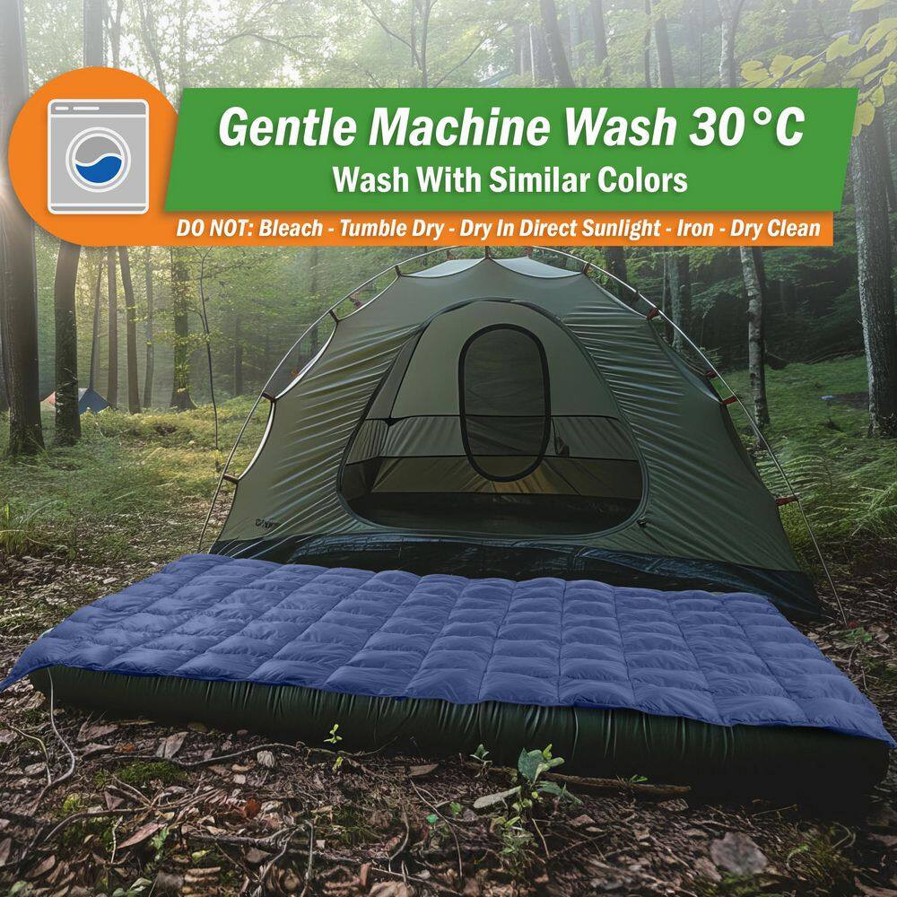 78 X 52 In. down Camp Blanket, Blue