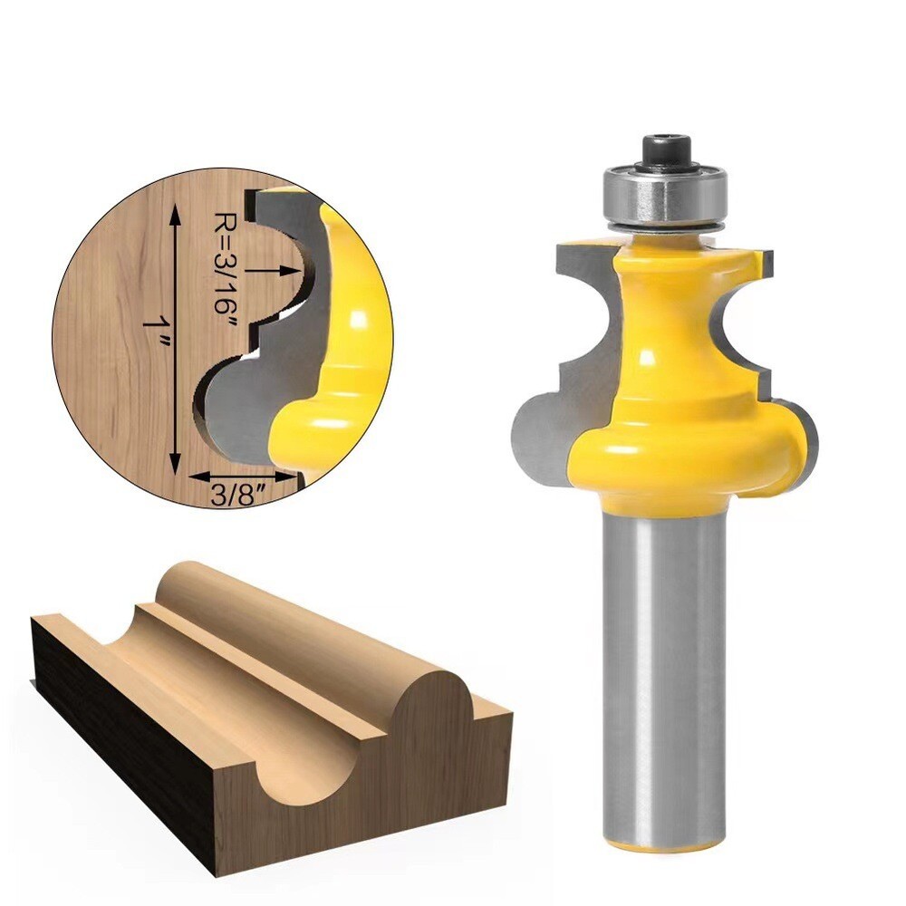 3/16" Radius Flute and Bead Router Bit - 1/2" Shank