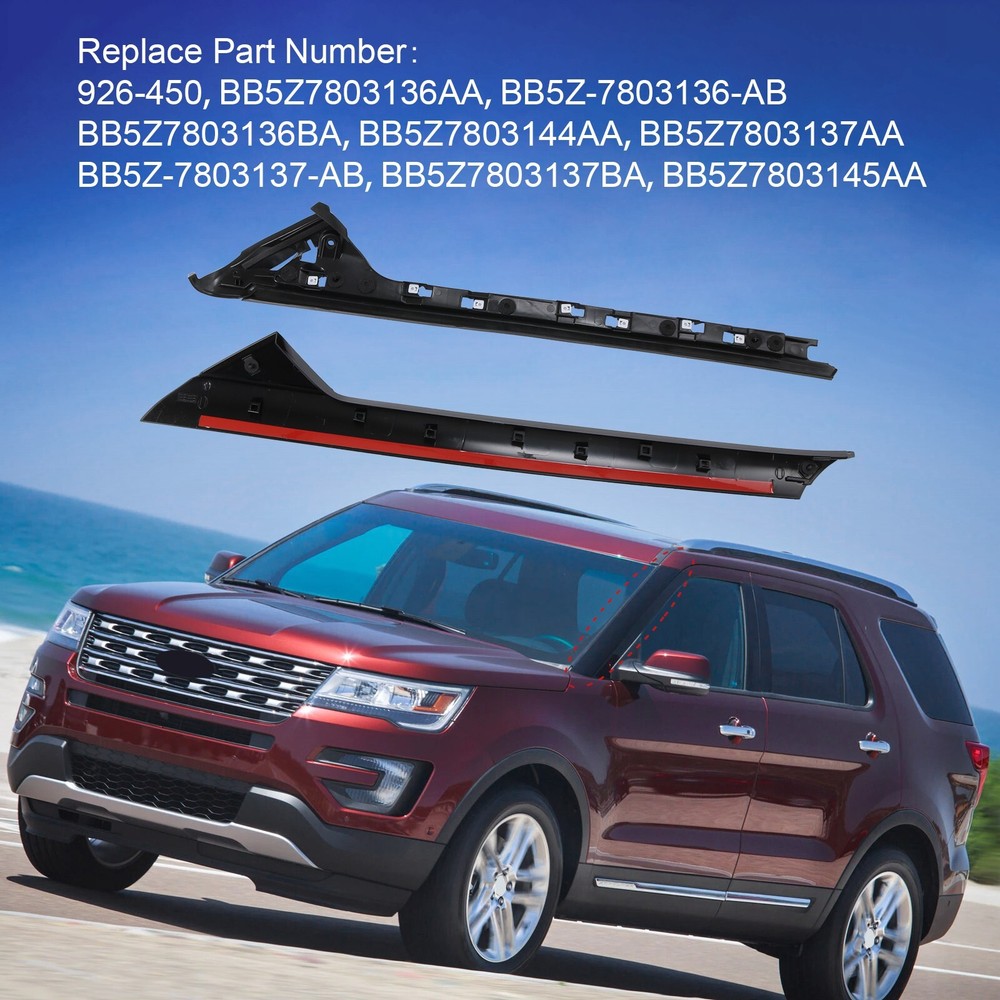 Pair Windshield A-Pillar Molding Trim For Ford Explorer Left Side 2011-2019 NEW