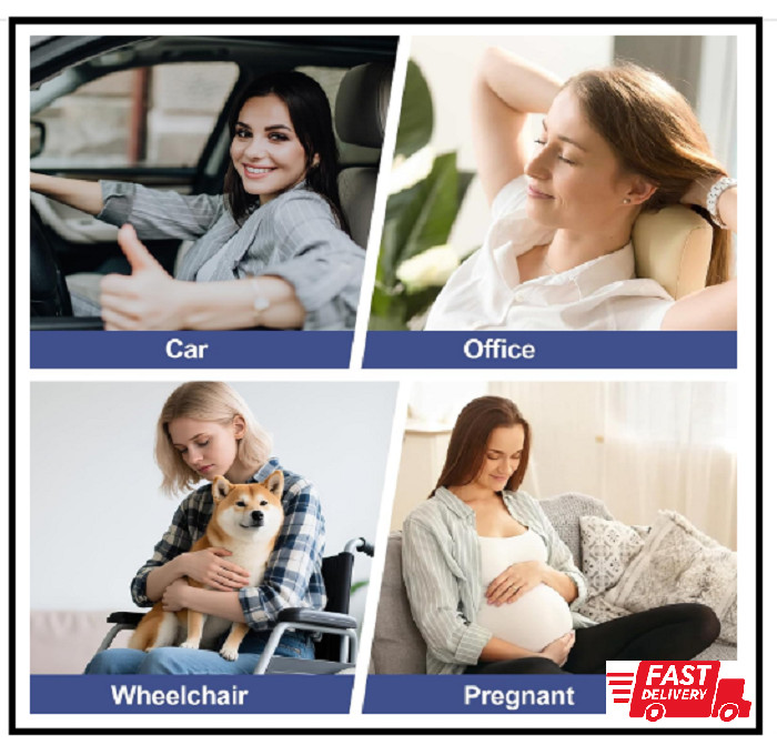 Lumbar Support Pillow for Car, Memory Foam Car Seat Back Support Pillow for Driv