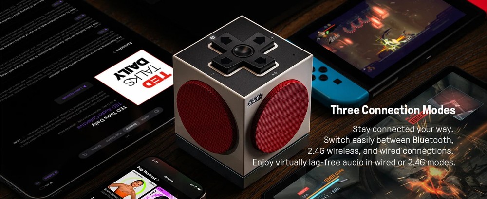 8BitDo Retro Cube 2 Wireless Bluetooth Speaker for N Edition Keyboard and Mouse