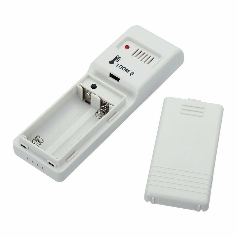 Indoor/Outdoor Digital Thermometer Clock Temperature Wireless Transmitter Meter