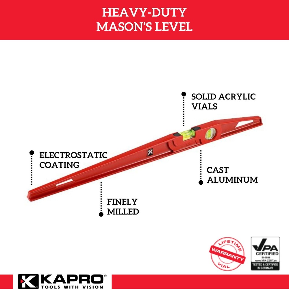 - 720 Supercast Masonry Level - for Mason Work - Features Shock-Resistant and...