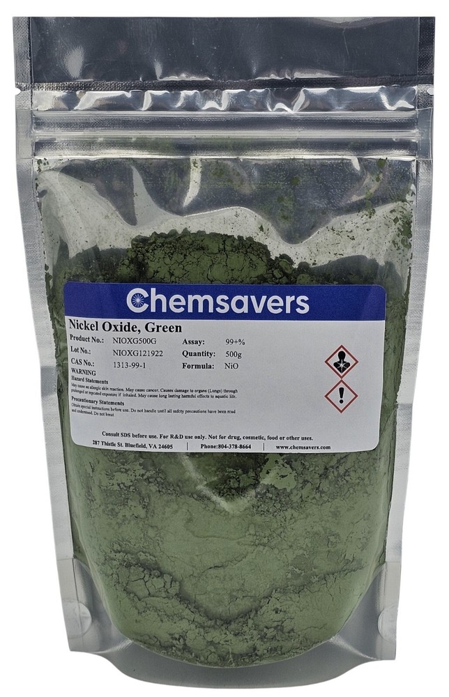 Nickel Oxide, Green, 99+%, 500g