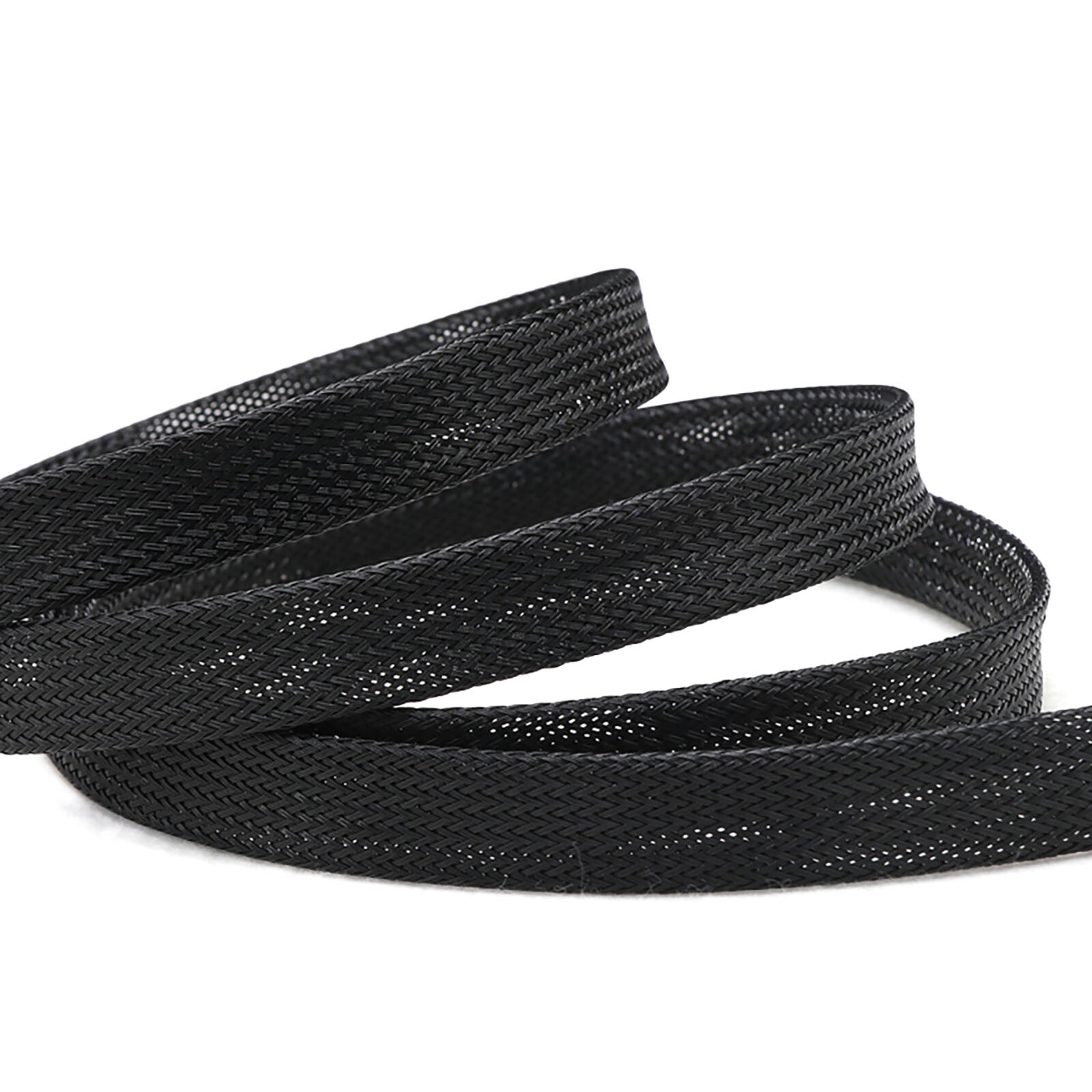 Black Expandable Wire Cable Sleeving Sheathing Braided Loom Tubing 1mm~100mm