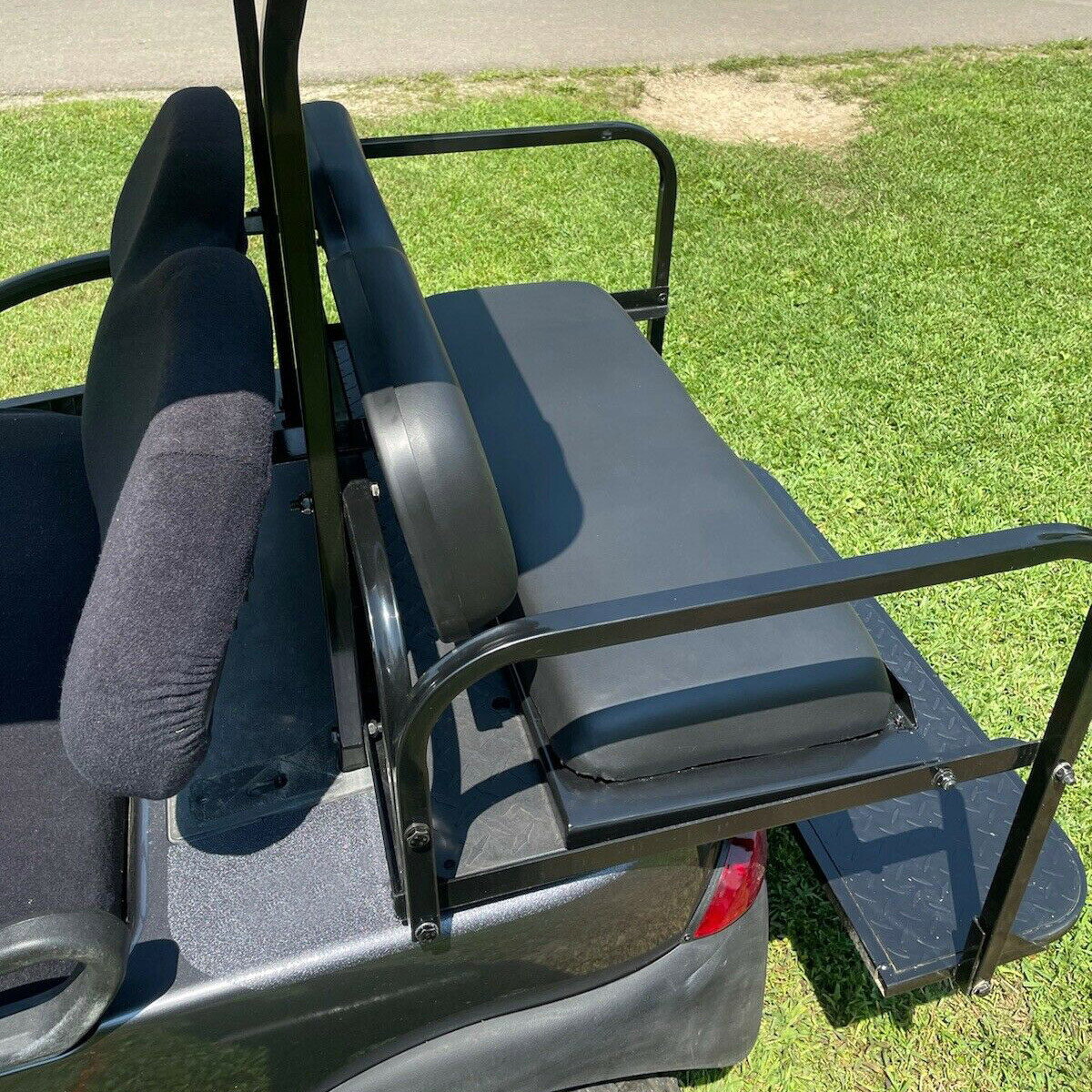 Fits Club Car Precedent Golf Cart Rear Flip Seat Cushion Kit (2004-UP) Black
