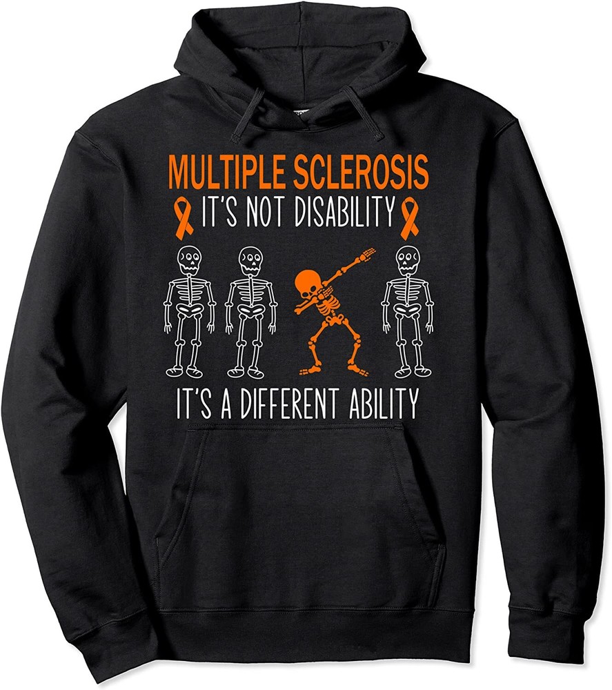 Dabbing Ability Multiple Sclerosis Awareness Ms Unisex Hooded Sweatshirt