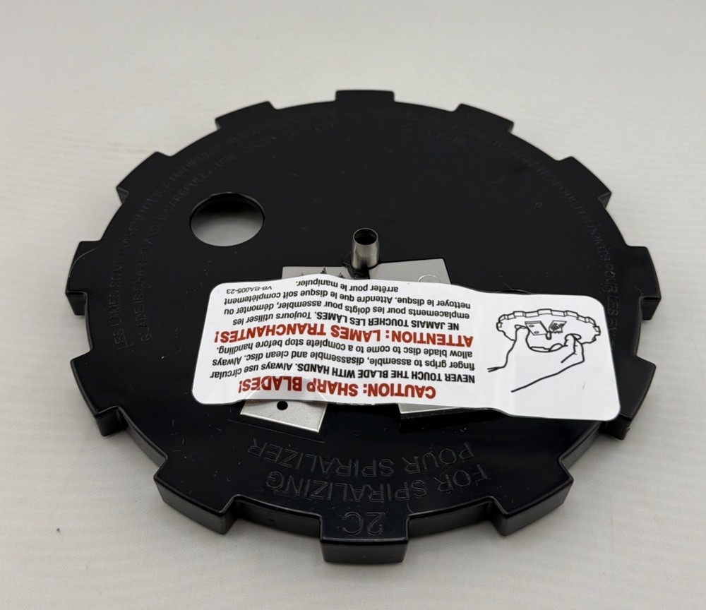 Magic Veggie Bullet VB-101 Replacement 2C Black Spiralizer Blade.