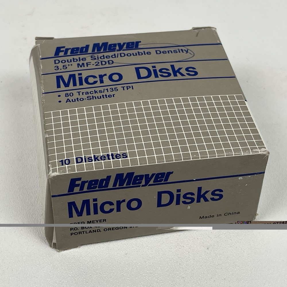 Fred Meyer MF2DD 3.5MM Diskette Double density 8 Disks