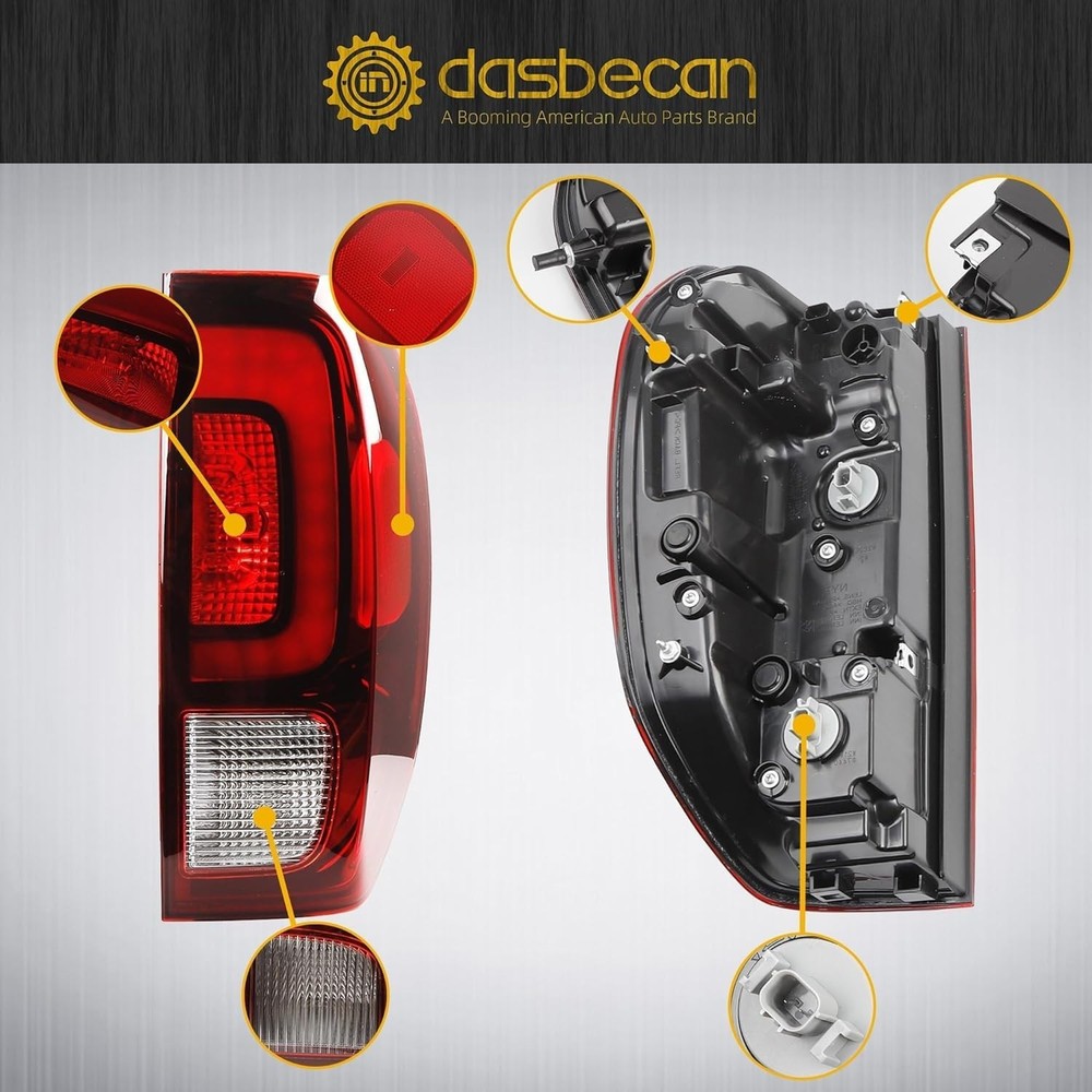 right side Tail Light Assembly LED Compatible with 2017-2023 Honda Ridgelinex..