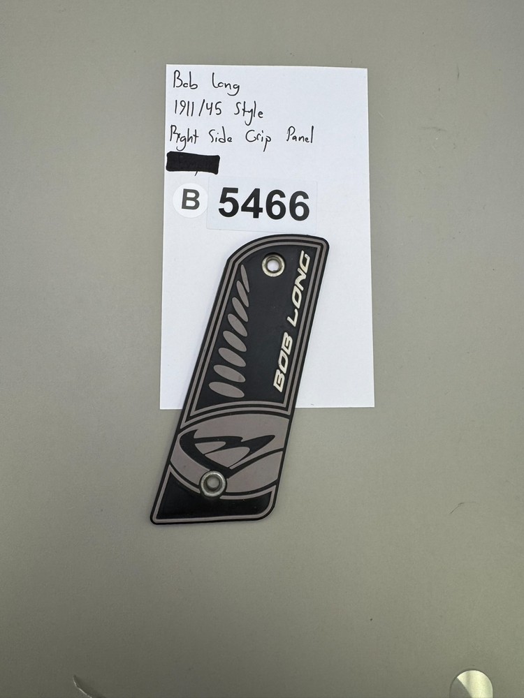 Bob Long 1911/45 Style Right Side Grip Panel-Black