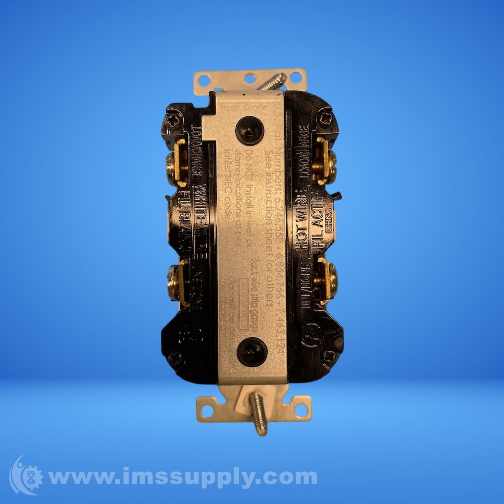 Leviton Duplex GFCI Ivory Receptacle FNIP