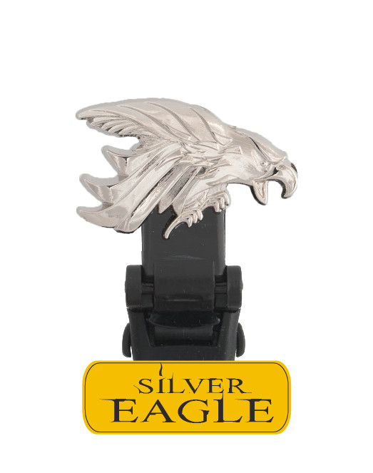 Biker Boot Strap "Silver Eagle Left" Clip