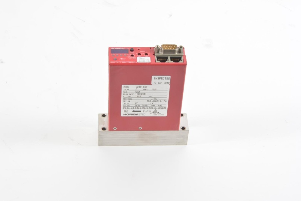 Horiba STEC Criterion D219-SCT Cl2 100sccm Mass Flow Controller