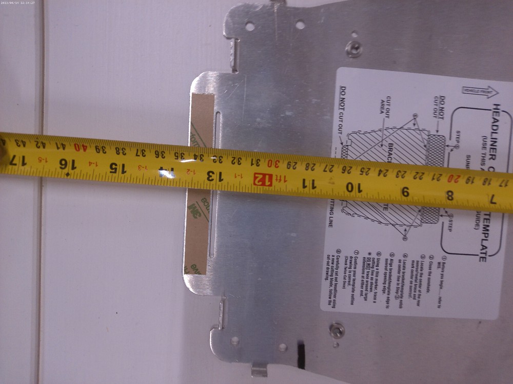 Headliner Cut-Out Template Bracket Template