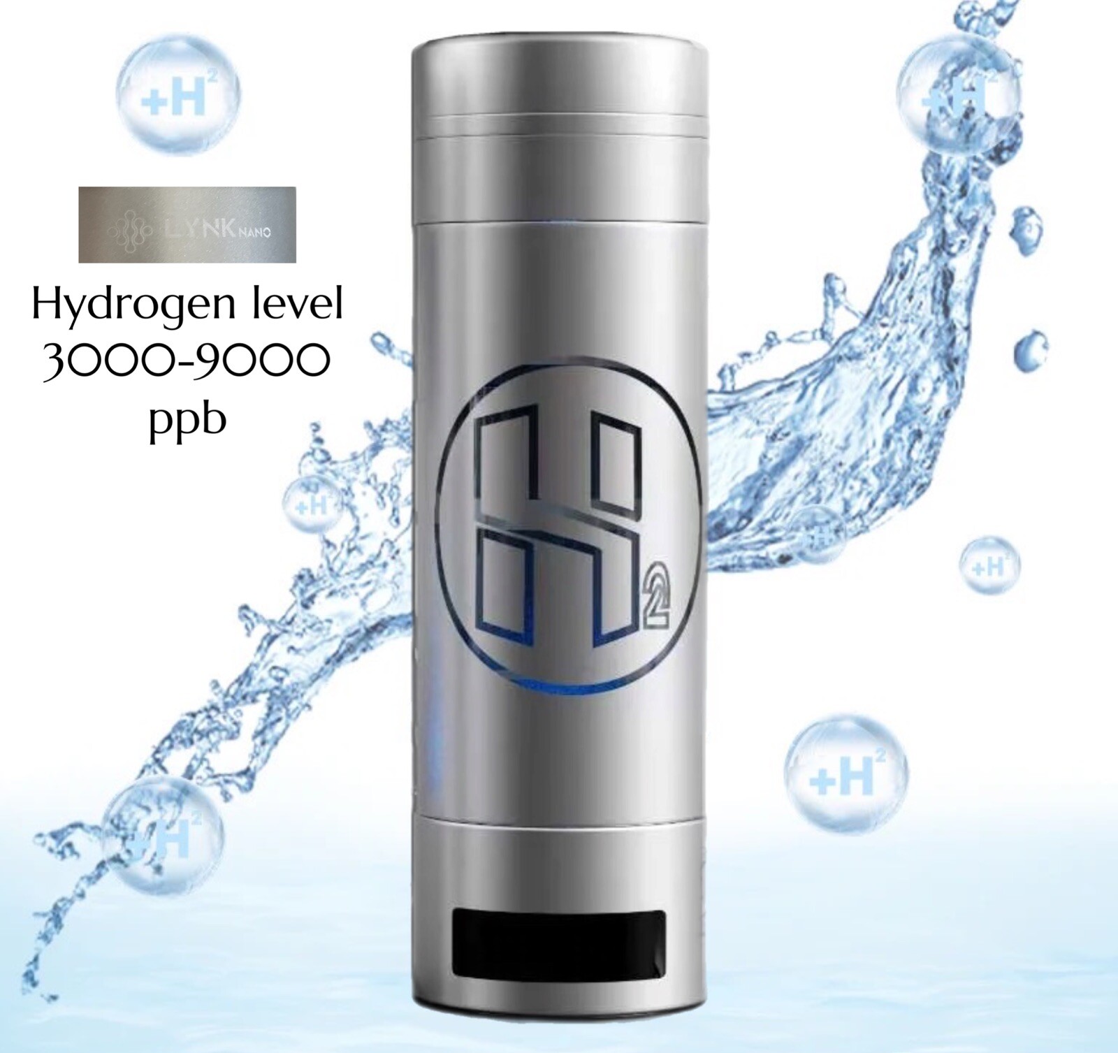 90000ppb H2 Portable TOUCH SCREEN 2 in 1 Healthy Hydrogen Drink Cup with Inhaler