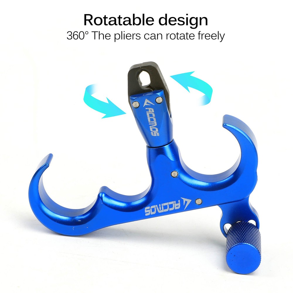 4 Finger Release Aids Thumb Trigger D Loop Ring Compound Bow Hunt Archery Shoot