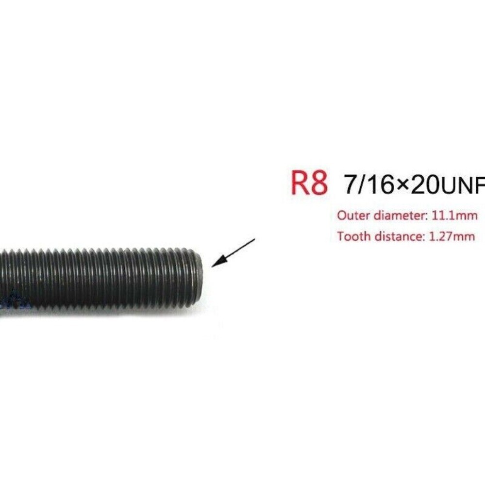 1SET R8 Drawbar Overall DrawBar M7/16 Thread Milling Machine part